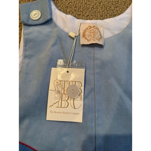 NWT The Beaufort Bonnet Company Jack Keene Jon Jon in a light blue corduroy with - Picture 3 of 7